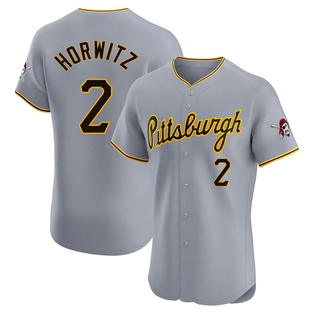 Friene P.Pirates #2 Spencer Horwitz Player Gray Road Home Limited Elite Stitched Jerseys