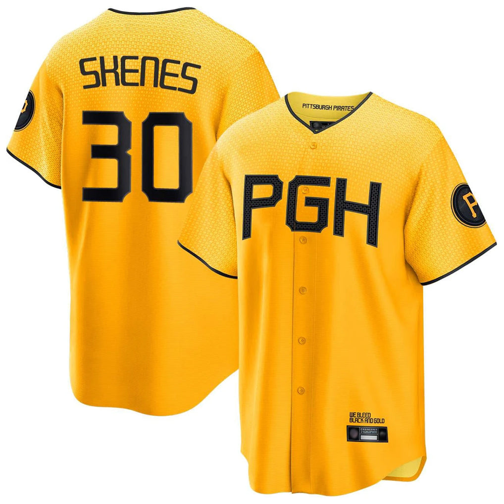 Friene P.Pirates #30 Paul Skenes Player Gold City Connect Home Limited Stitched Jerseys