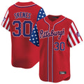 Friene P.Pirates #30 Paul Skenes Player Red 2025 Independence Day Vapor Premier Limited Stitched Jerseys