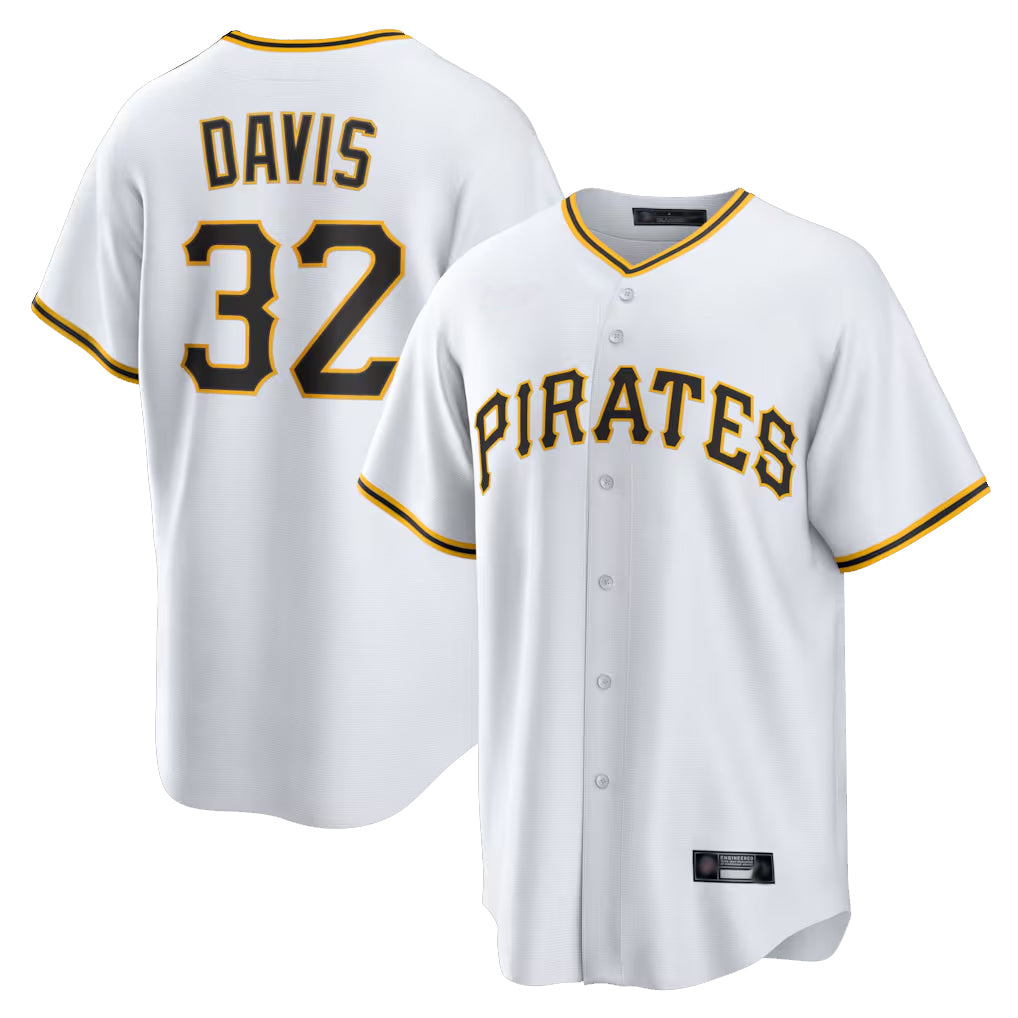 Friene P.Pirates #32 Henry Davis Player White Home Game Stitched Jerseys
