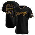 Friene  P.Pirates #55 Jason Delay Player Black Home Limited Elite Stitched Jerseys