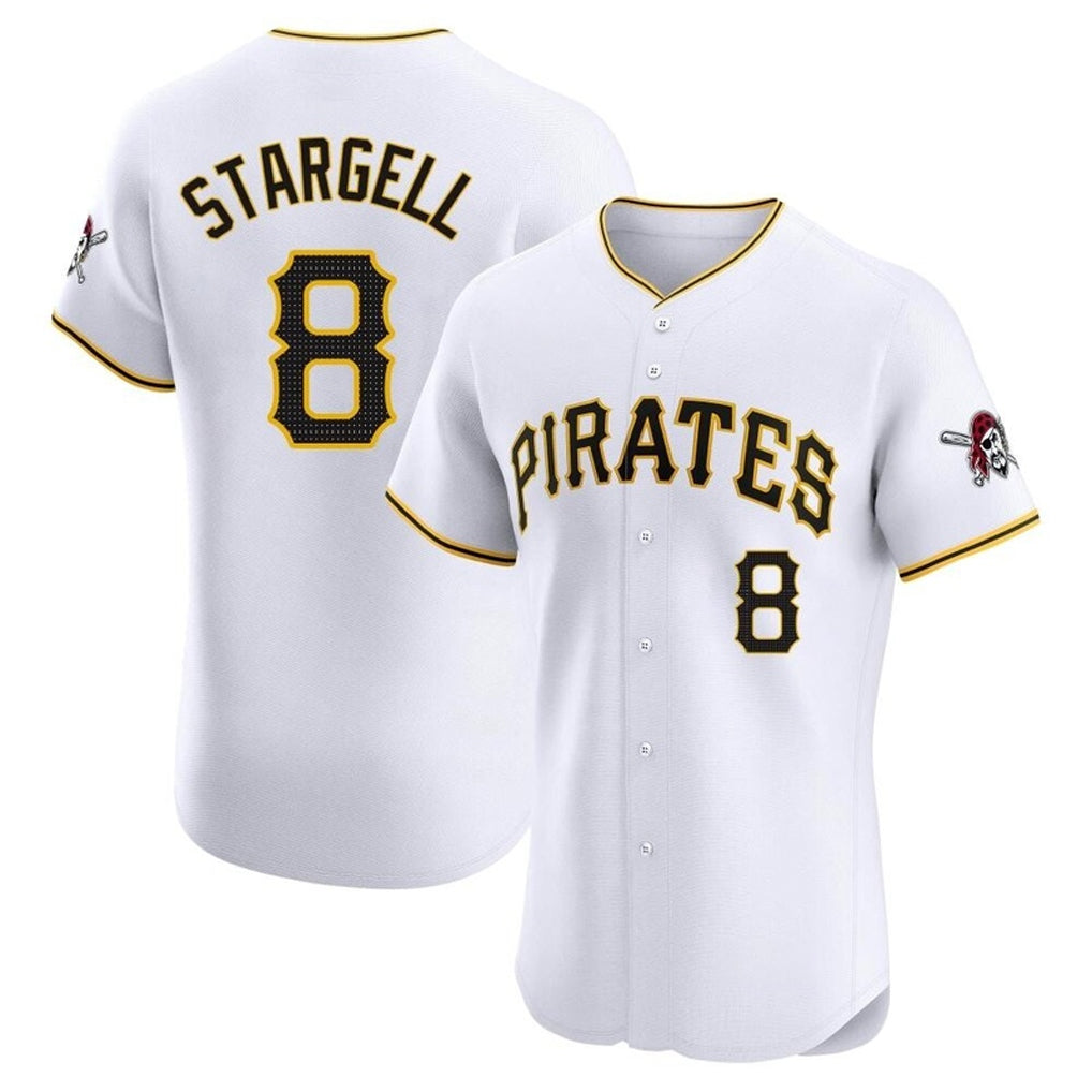 Friene P.Pirates #8 Willie Stargell Player White Home Limited Elite Stitched Jerseys