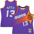 Friene P.Suns #13 Steve Nash Mitchell & Ness Purple Hardwood Classics 199697 Tropical Swingman Stitched Jerseys