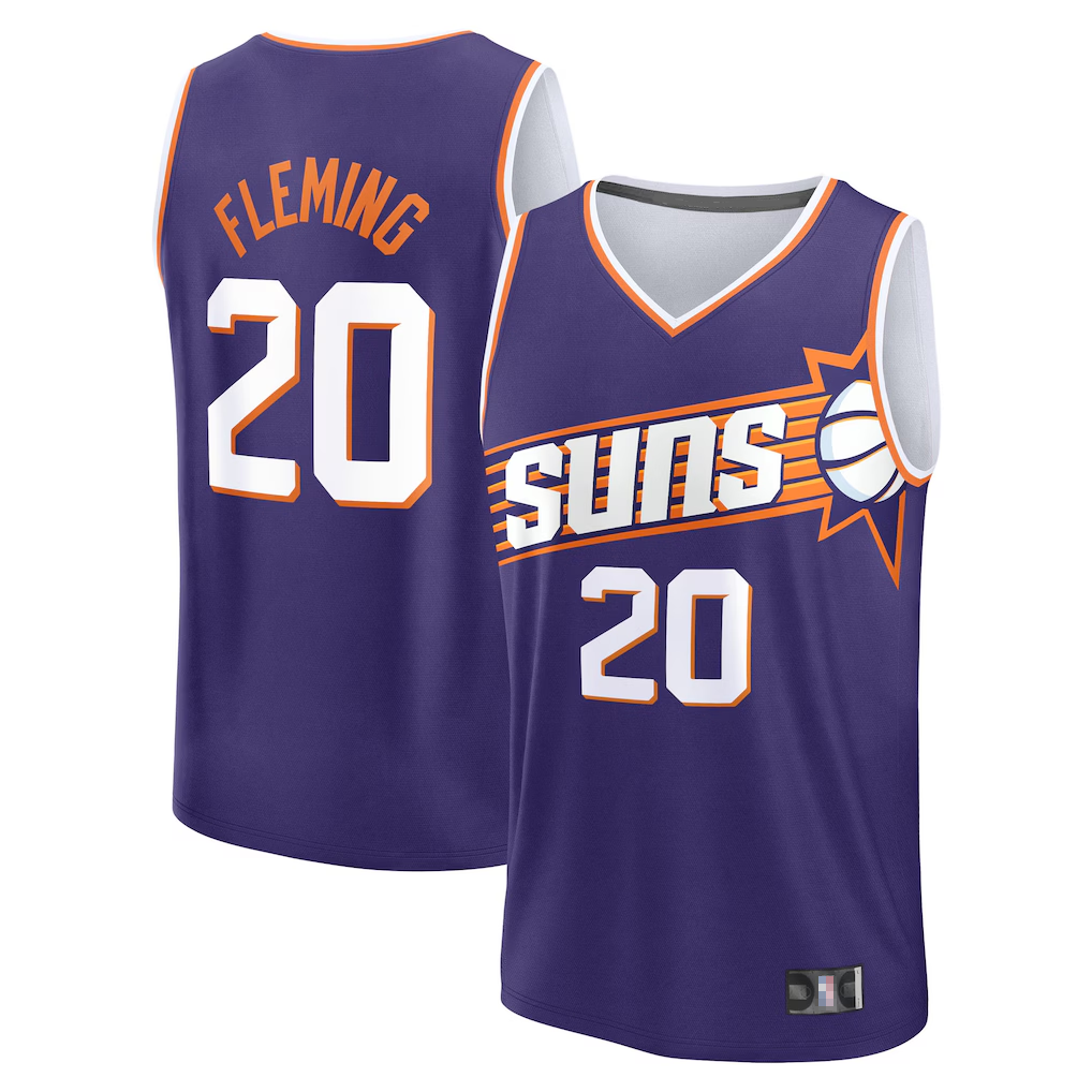 Friene P.Suns #20 Rasheer Fleming Purple Fast Break Replica Stitched Jerseys - Icon Edition