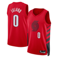 Friene PT.Blazers #0 Damian Lillard Red Swingman Stitched Jerseys - Statement Edition