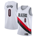 Friene PT.Blazers #0 Damian Lillard White Swingman Stitched Jerseys - Association Edition