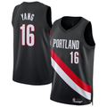 Friene PT.Blazers #16 Yang Hansen Black Swingman Stitched Jerseys - Icon Edition