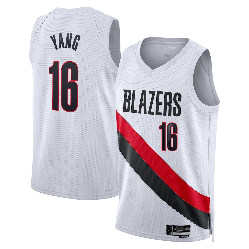 Friene PT.Blazers #16 Yang Hansen White Swingman Stitched Jerseys - Association Edition