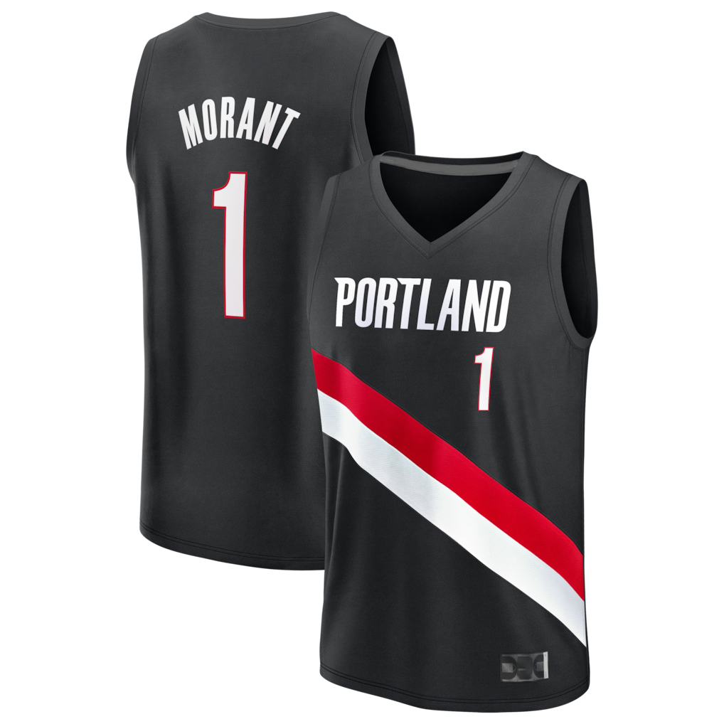 Friene PT.Blazers #1 Ja Morant Black Fast Break Stitched Jerseys - Icon Edition