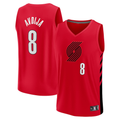 Friene PT.Blazers #8 Deni Avdija Red Fast Break Player Stitched Jerseys - Statement Edition