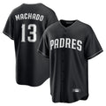 Friene S.Diego Padres #13 Manny Machado Player Black Home Game Stitched Jerseys