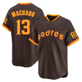 Friene S.Diego Padres #13 Manny Machado Player Brown Home Cooperstown Collection Replica Game Stitched Jerseys
