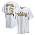 Friene S.Diego Padres #13 Manny Machado Player White Replica All-Star Game Home Stitched Jerseys