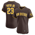 Friene S.Diego Padres #23 Fernando Tatis Jr Player Brown Home Limited Elite Stitched Jerseys