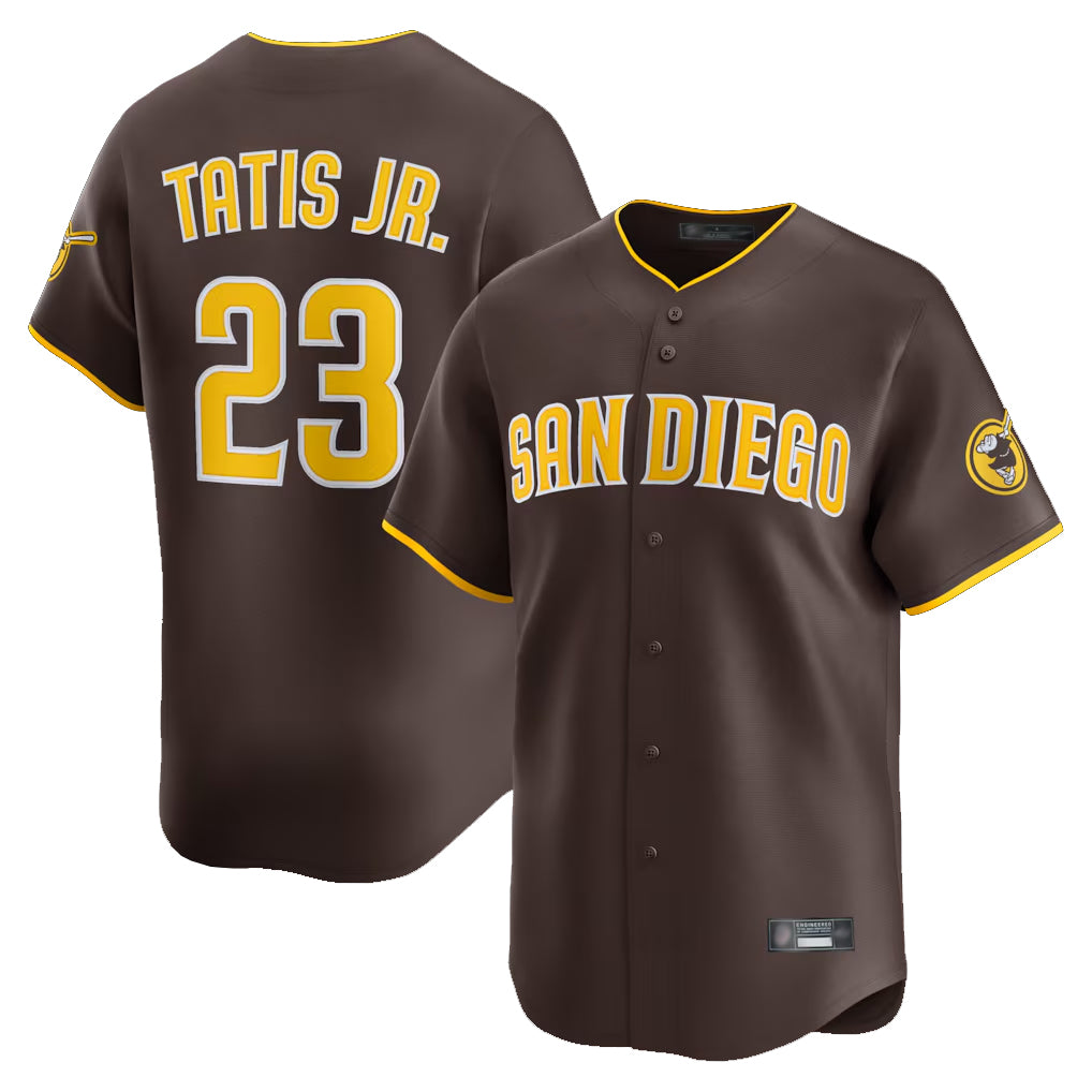 Friene S.Diego Padres #23 Fernando Tatis Jr Player Brown Home Limited Stitched Jerseys