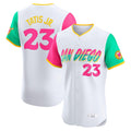 Friene S.Diego Padres #23 Fernando Tatis Jr Player White City Connect Home Limited Elite Stitched Jerseys