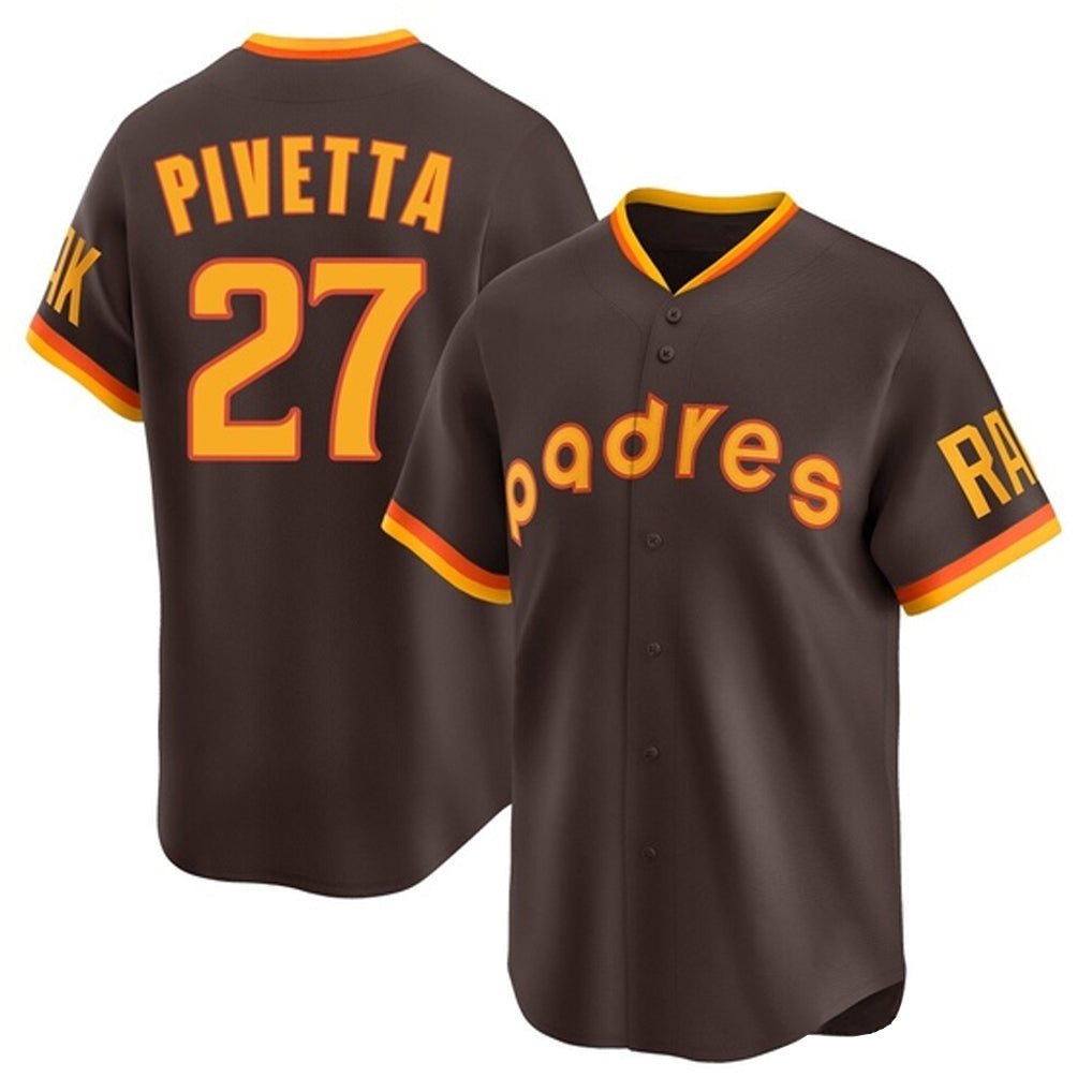 Friene S.Diego Padres #27 Nick Pivetta Player Black Snake Skin City Home Game Stitched Jerseys