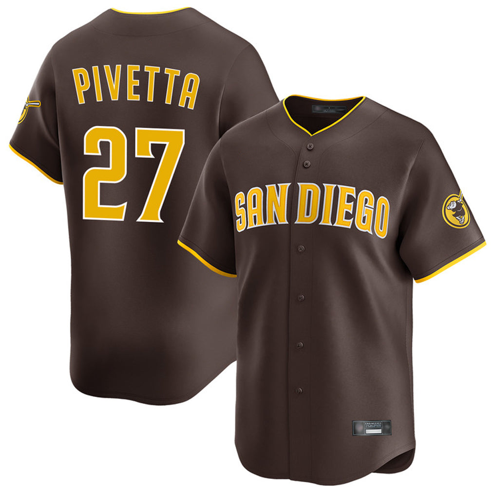 Friene S.Diego Padres #27 Nick Pivetta Player Brown Home Limited Stitched Jerseys