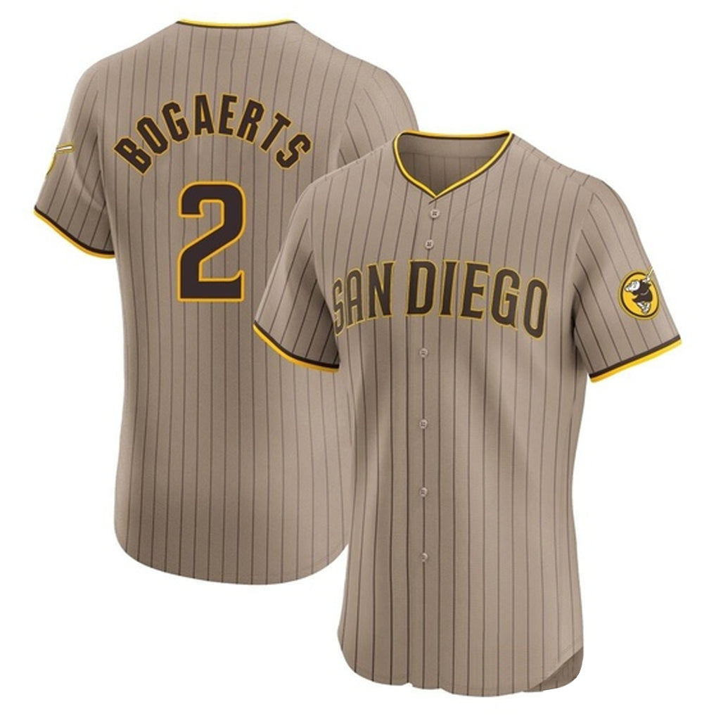 Friene S.Diego Padres #2 Xander Bogaerts Player Khaki Home Limited Elite Stitched Jerseys