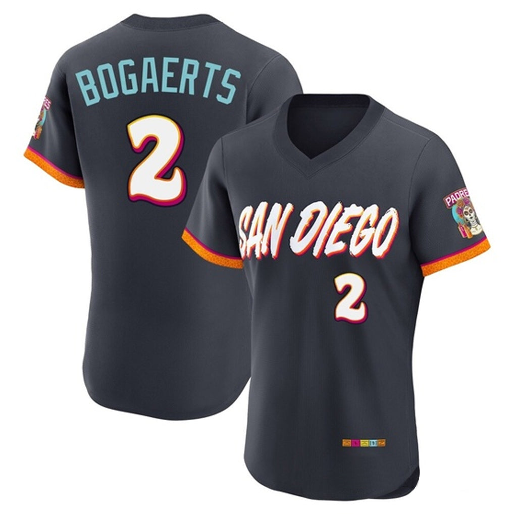 Friene S.Diego Padres #2 Xander Bogaerts Player Obsidian 2026 City Connect Home Limited Elite T-shirt Stitched Jerseys