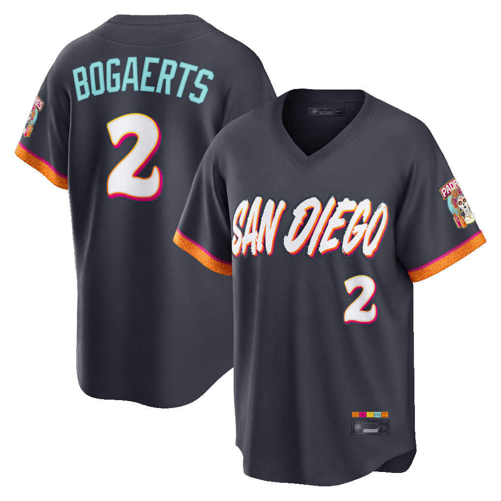 Friene S.Diego Padres #2 Xander Bogaerts Player Obsidian 2026 City Connect Home Limited T-shirt Stitched Jerseys