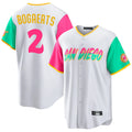 Friene S.Diego Padres #2 Xander Bogaerts Player White City Connect Home Game Stitched Jerseys