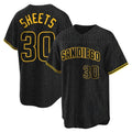 Friene S.Diego Padres #30 Gavin Sheets Player Black Snake Skin City Home Game Stitched Jerseys