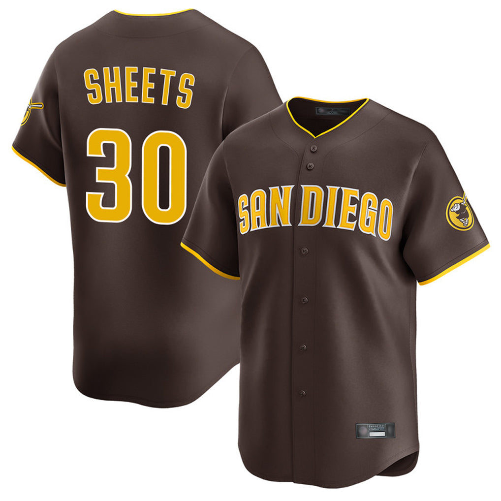 Friene S.Diego Padres #30 Gavin Sheets Player Brown Home Limited Stitched Jerseys