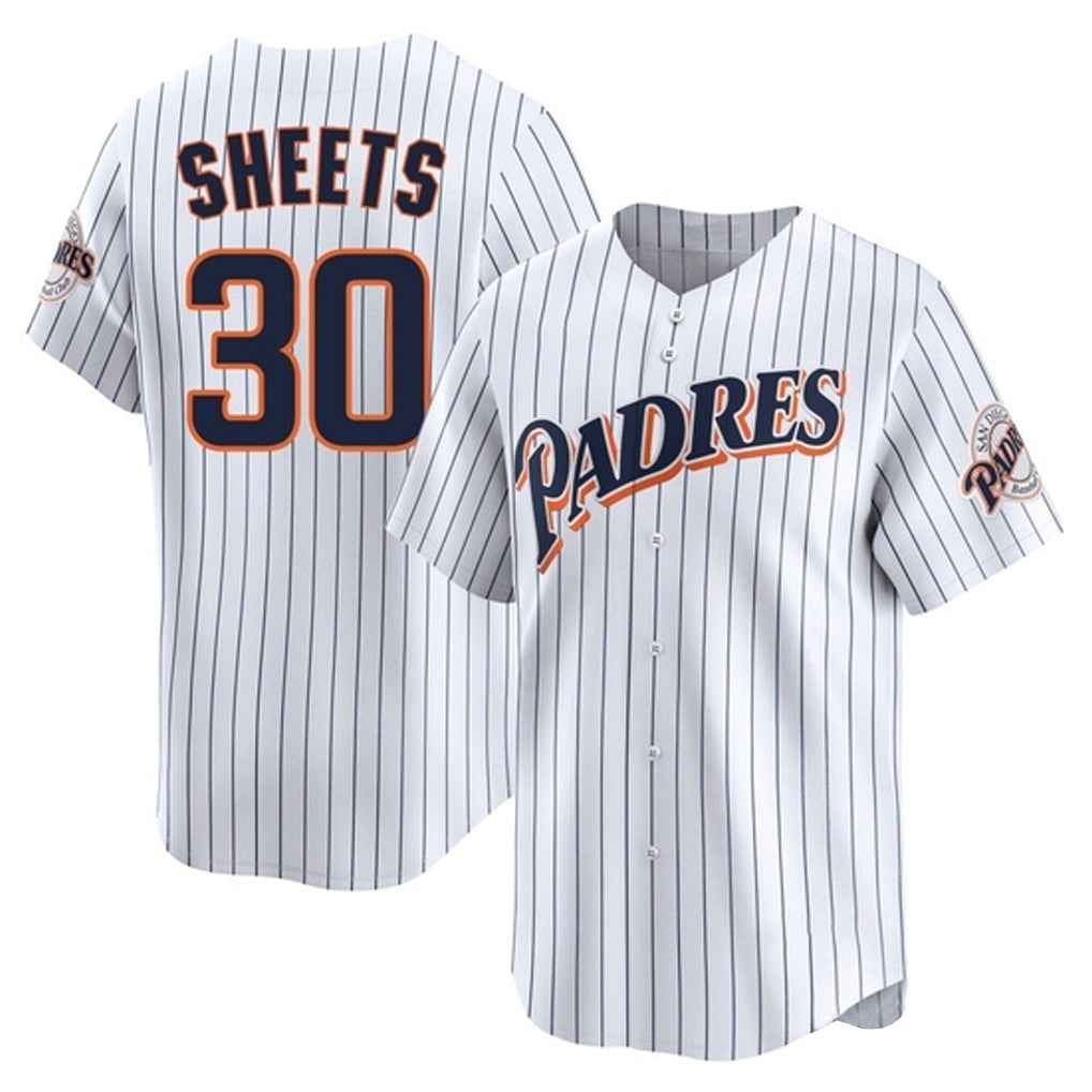 Friene S.Diego Padres #30 Gavin Sheets Player White Cooperstown Collection Limited Home Stitched Jerseys