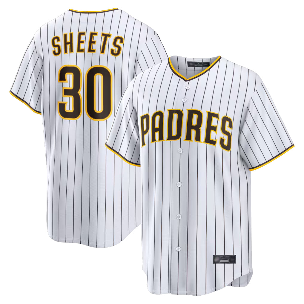 Friene S.Diego Padres #30 Gavin Sheets Player White Home Limited Game Stitched Jerseys