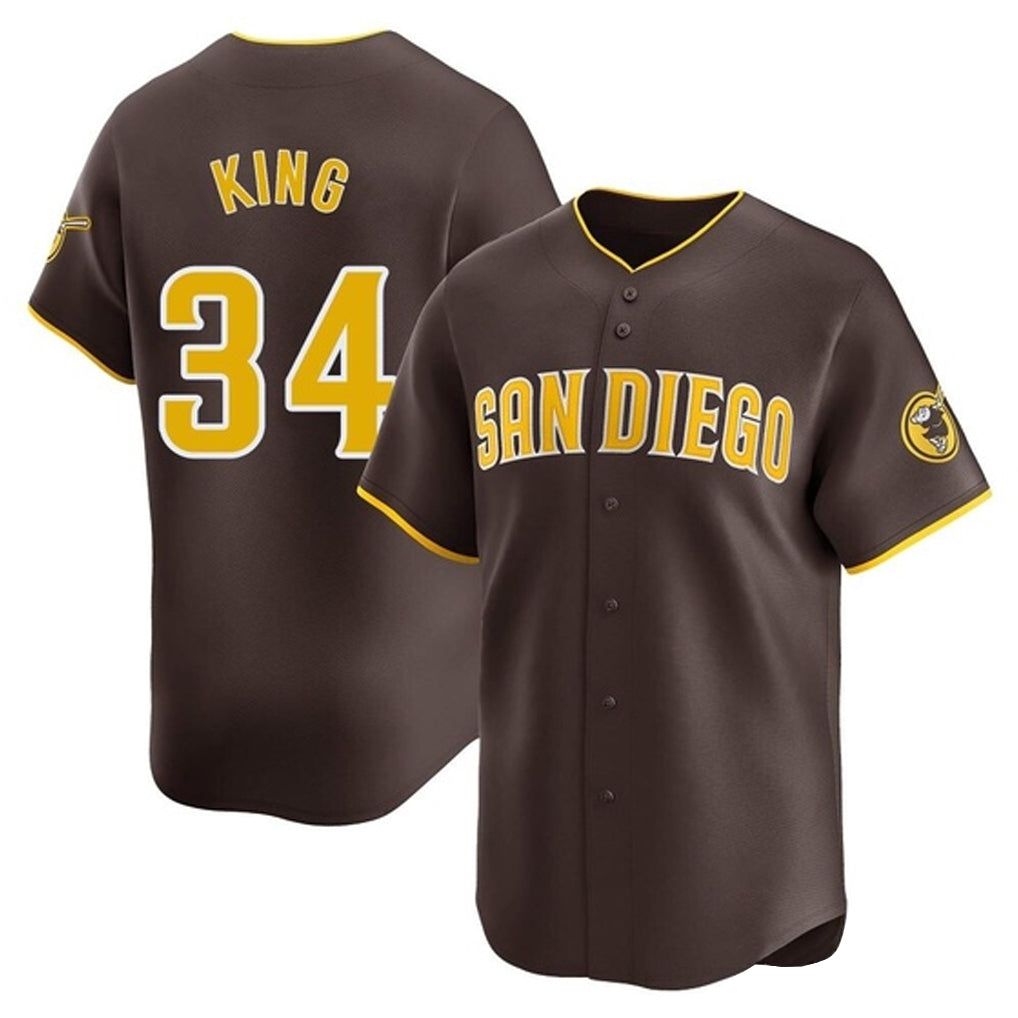 Friene S.Diego Padres #34 Michael King Player Brown Home Limited Stitched Jerseys