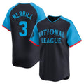 Friene S.Diego Padres #3 Jackson Merrill Player National League Navy All-Star Game Limited Stitched Jerseys