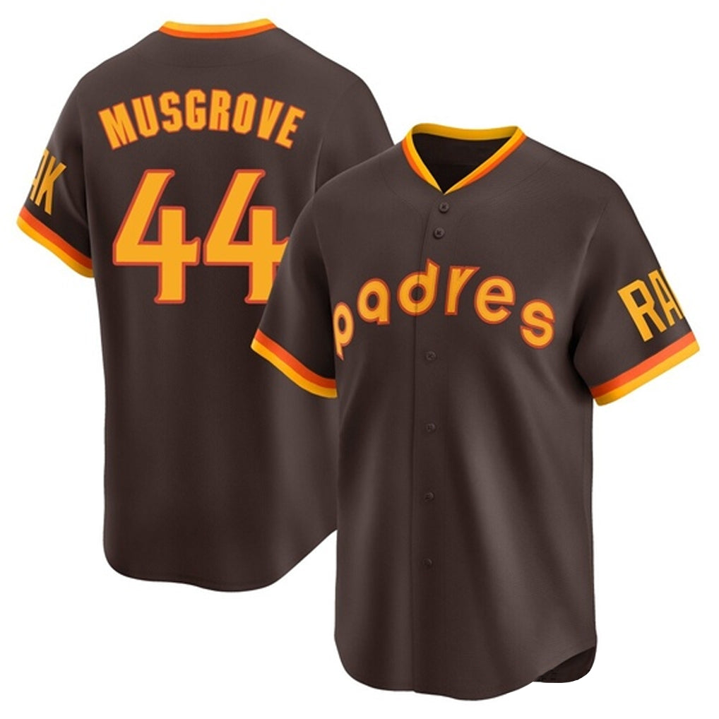 Friene S.Diego Padres #44 Joe Musgrove Player Brown Home Cooperstown Collection Replica Game Stitched Jerseys