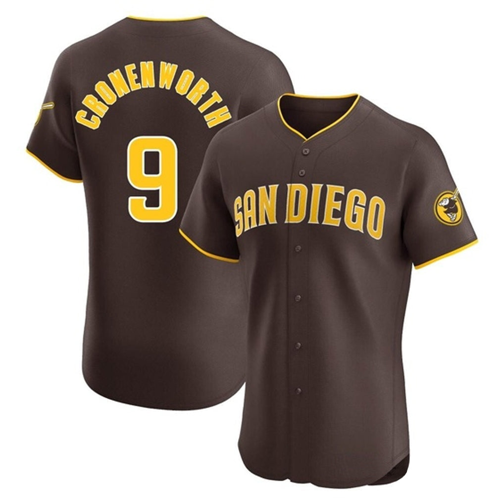 Friene S.Diego Padres #9 Jake Cronenworth Player Brown Home Limited Elite Stitched Jerseys