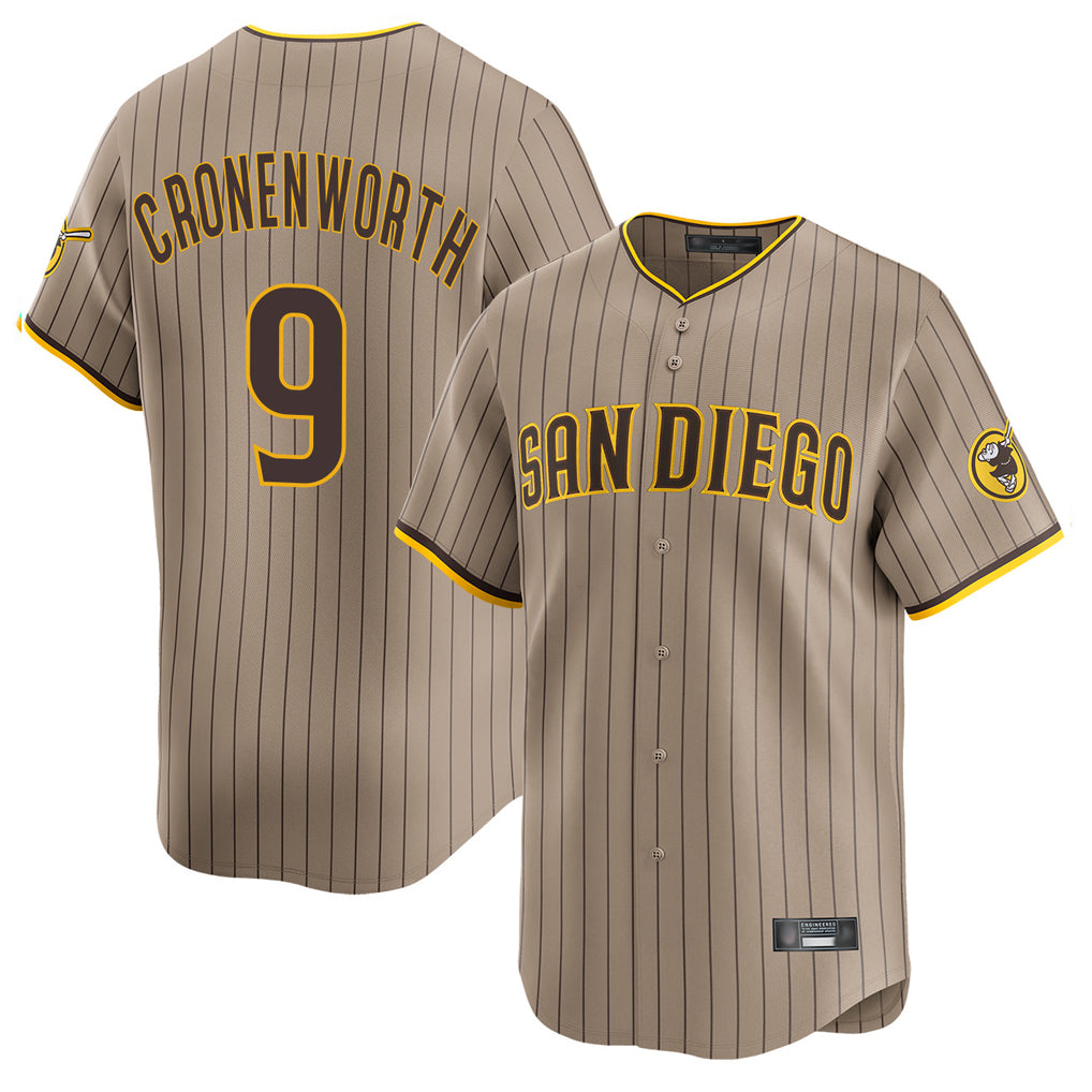Friene S.Diego Padres #9 Jake Cronenworth Player Khaki Home Limited Stitched Jerseys