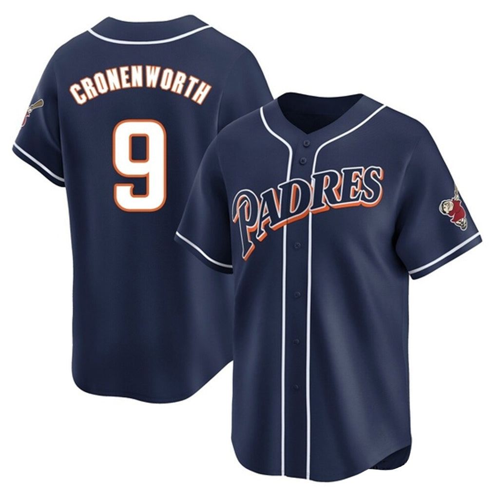 Friene S.Diego Padres #9 Jake Cronenworth Player Navy Cooperstown Collection Limited Home Stitched Jerseys