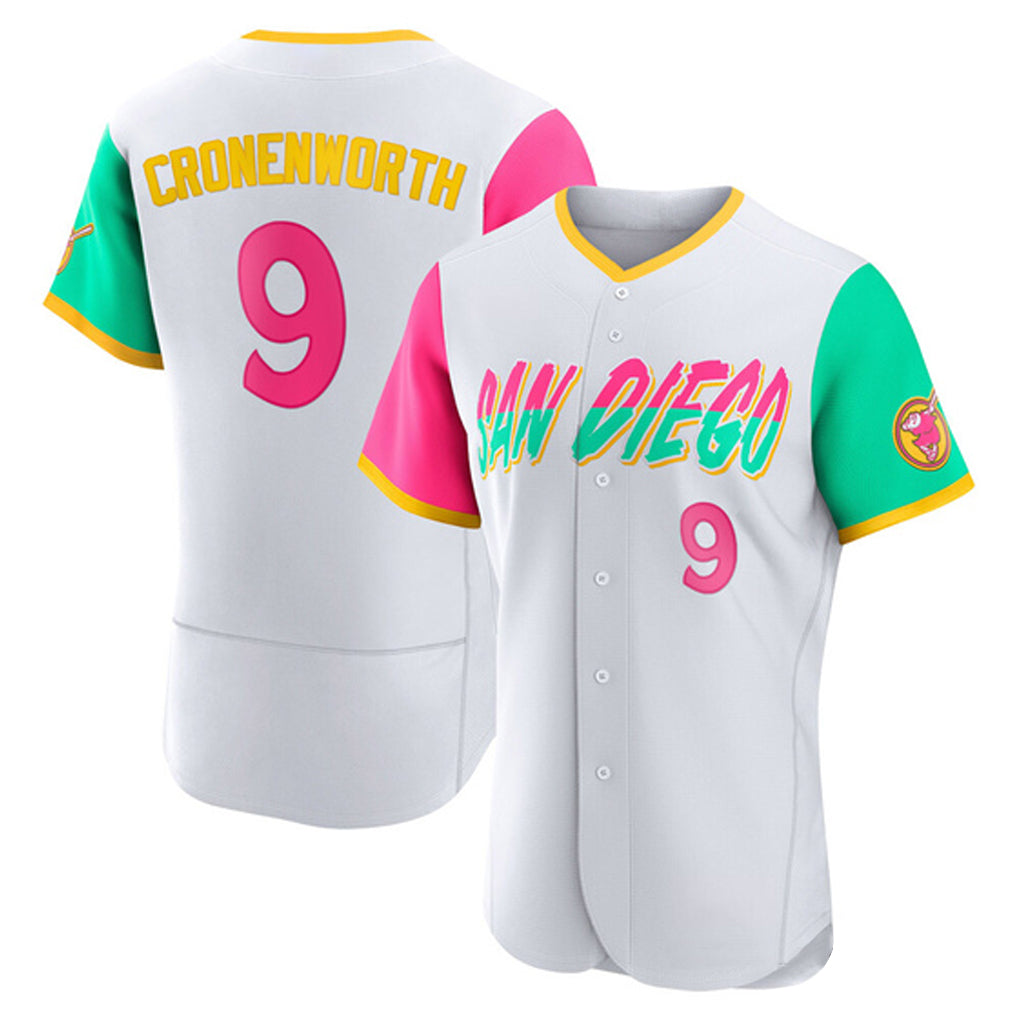 Friene S.Diego Padres #9 Jake Cronenworth Player White City Connect Home Limited Elite Stitched Jerseys