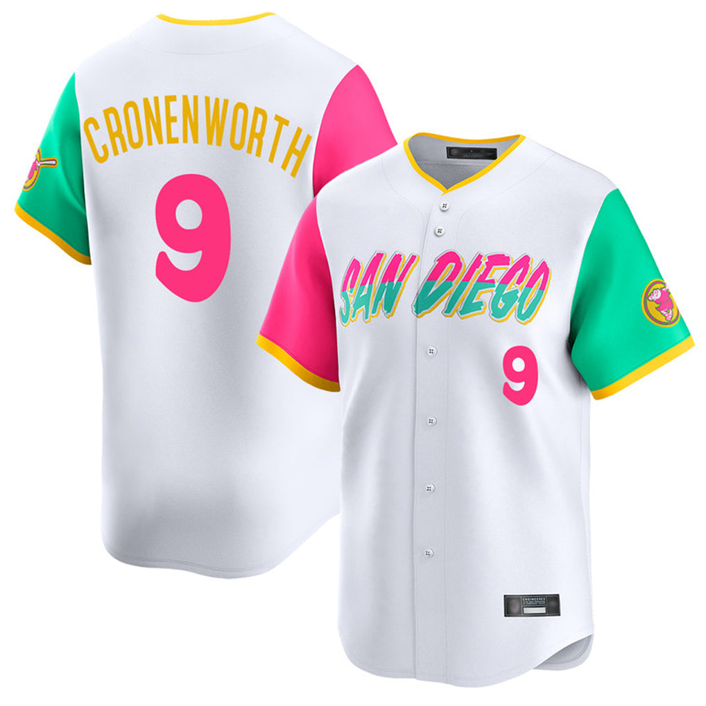 Friene S.Diego Padres #9 Jake Cronenworth Player White City Connect Home Limited Stitched Jerseys