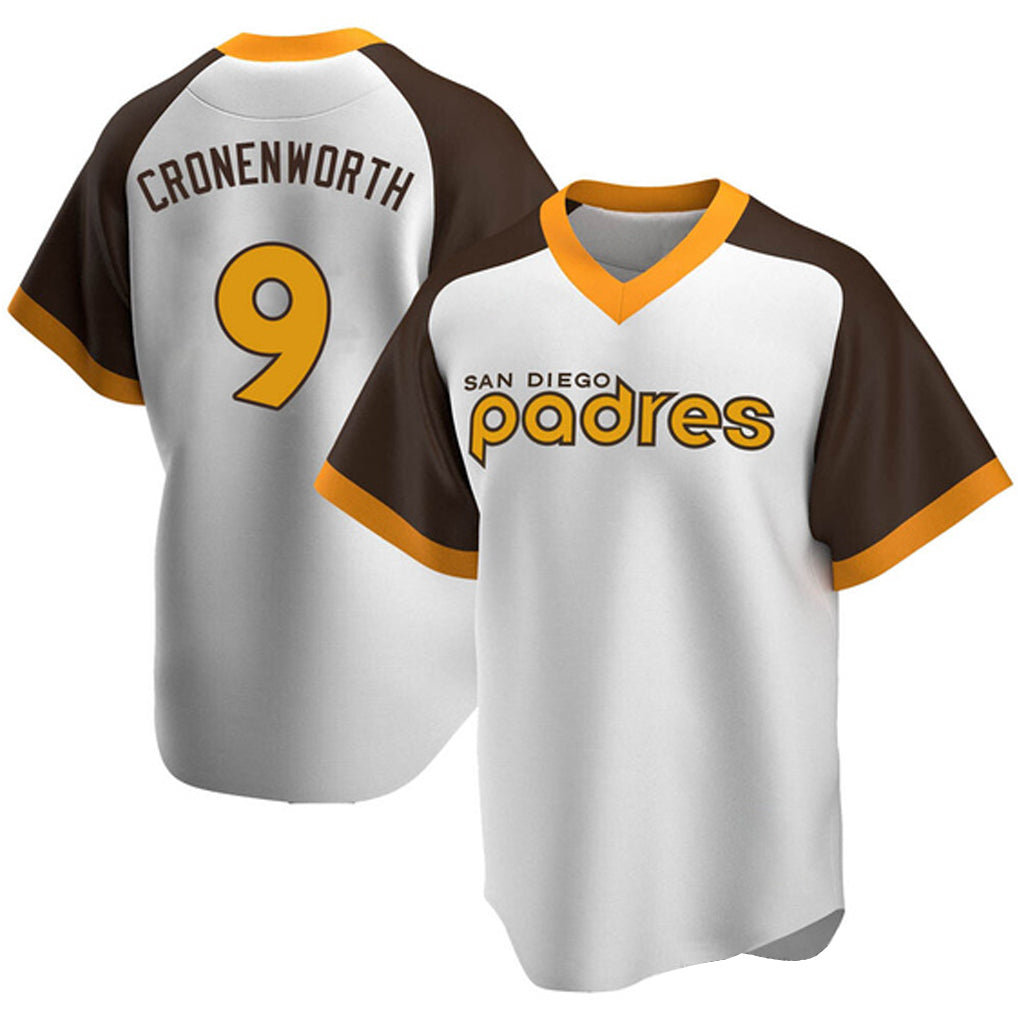 Friene S.Diego Padres #9 Jake Cronenworth Player White Home Cooperstown Collection Replica Game Stitched Jerseys