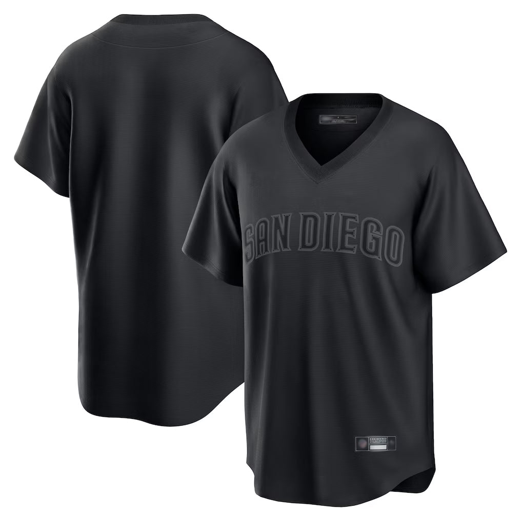 Friene S.Diego Padres ## Diego Padres Blank Player Black Pitch Fashion Game T-shirt Stitched Jerseys