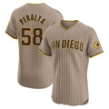 Friene S.Diego Padres #58 Wandy Peralta Player Khaki Home Limited Elite Stitched Jerseys