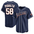 Friene S.Diego Padres #58 Wandy Peralta Player Navy Cooperstown Collection Limited Home Stitched Jerseys