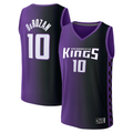 Friene S.Kings #10 DeMar DeRozan Purple Fast Break Replica Stitched Jerseys- Statement Edition