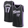 Friene S.Kings #17 Jonas Valan?i¨±nas Black Fast Break Replica Stitched Jerseys- Icon Edition