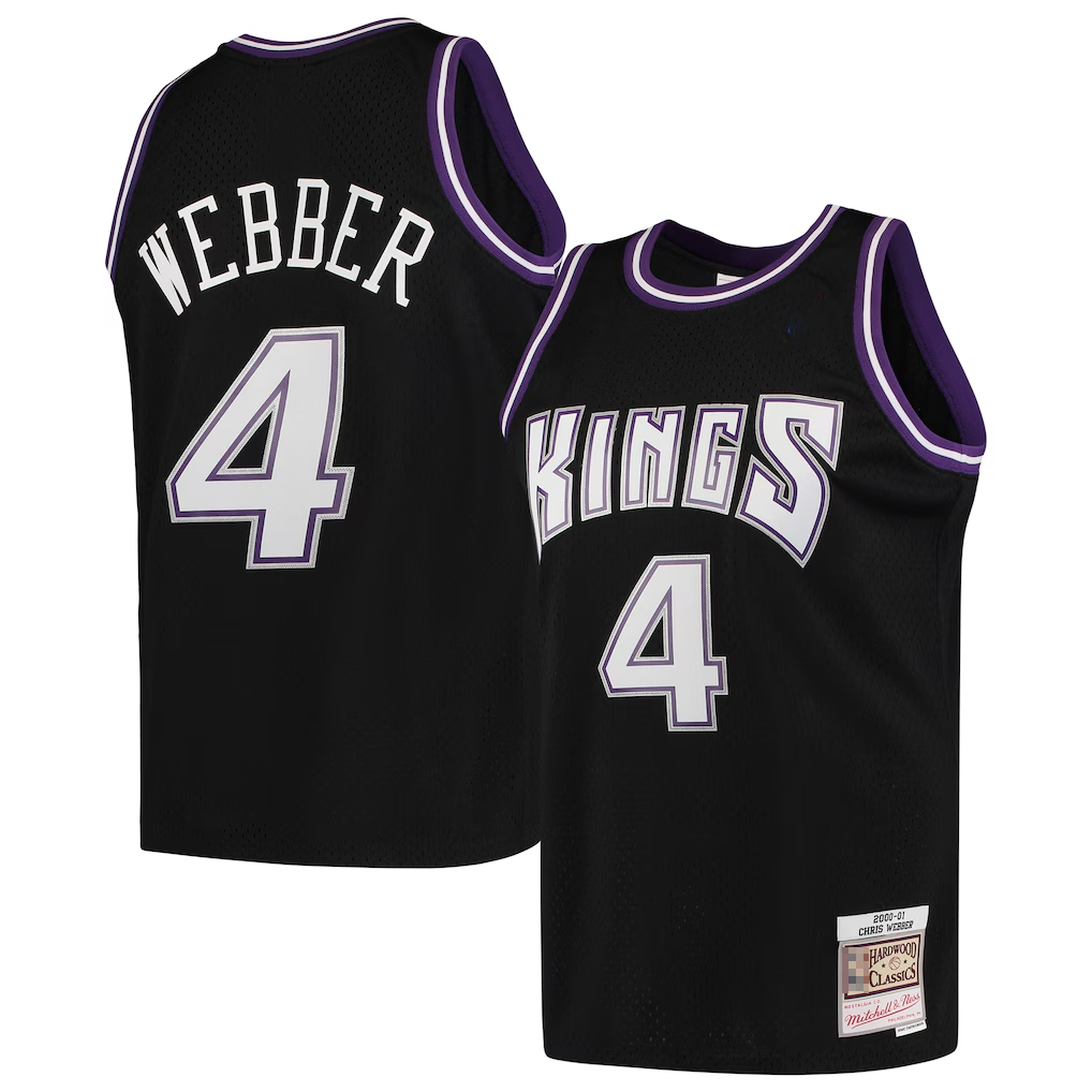 Friene S.Kings #4 Chris Webber Mitchell & Ness Black 200001 Hardwood Classics Swingman Stitched Jerseys