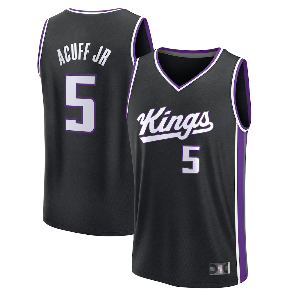 Friene S.Kings #5 Darius Acuff Jr. Black 2026 Draft First Round Pick Fast Break Stitched Jerseys- Icon Edition