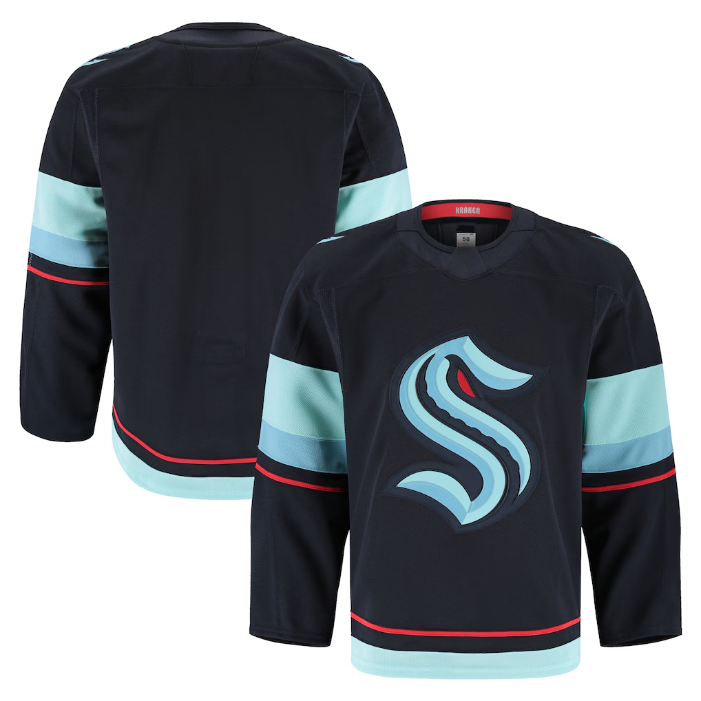 Friene S.Kraken Deep Sea Blue Home Authentic Pro Jerseys
