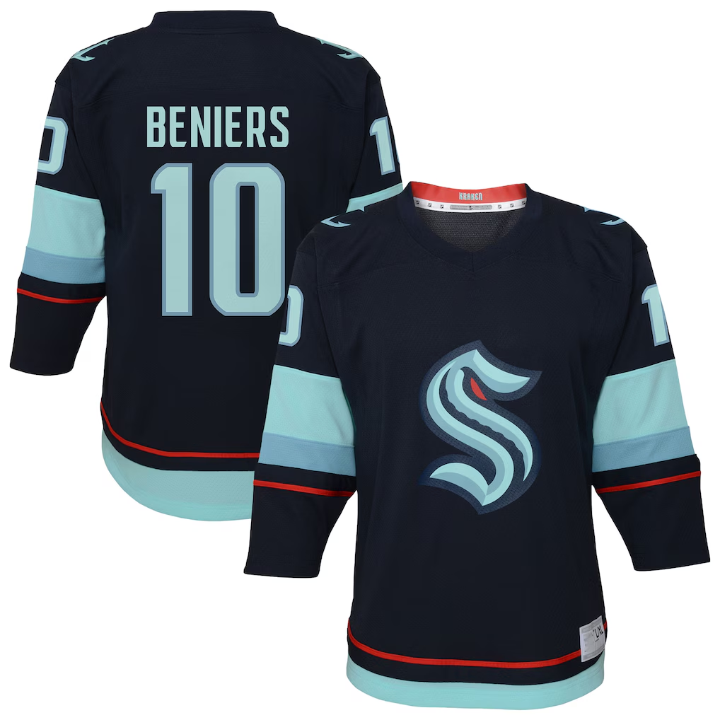 Friene S.Kraken #10 Matty Beniers Navy Alternate Replica Player Jerseys