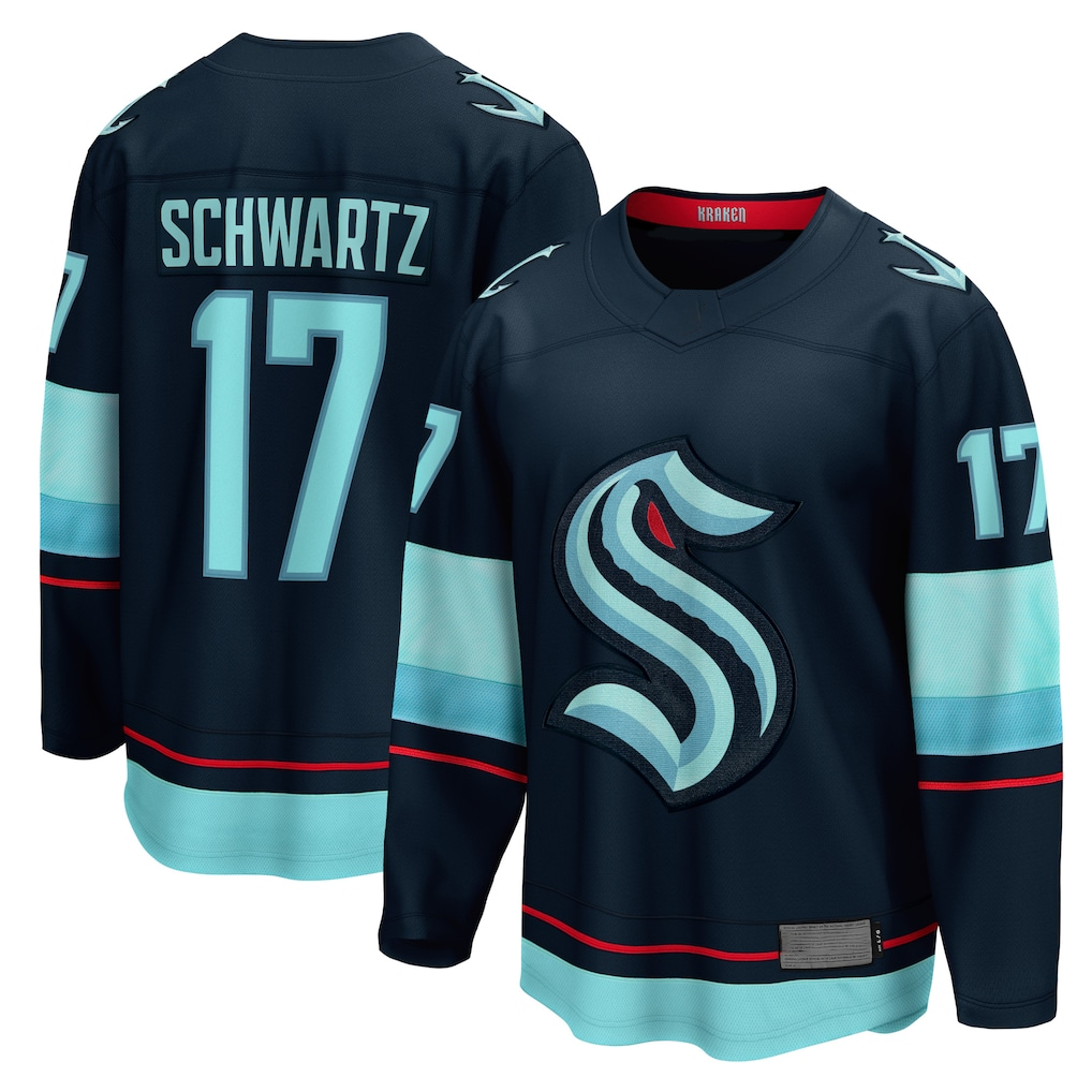 Friene S.Kraken #17 Jaden Schwartz Navy Home Breakaway Player Jerseys