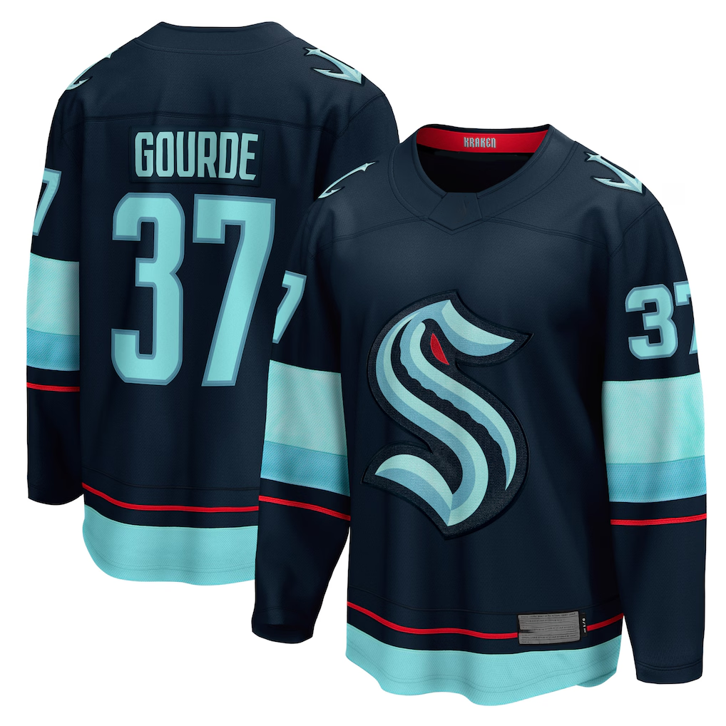 Friene S.Kraken #37 Yanni Gourde Deep Sea Blue Home Breakaway Player Jerseys